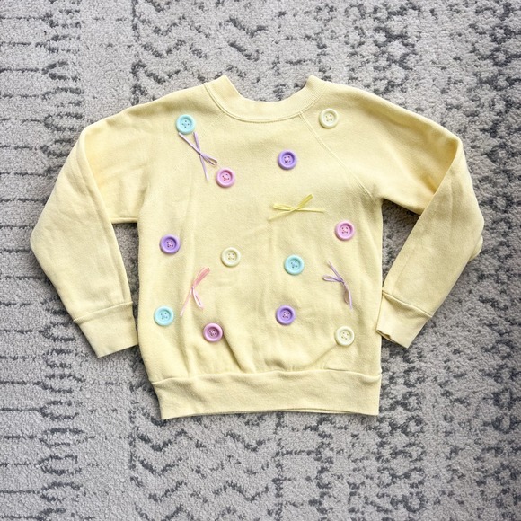 Girls Vintage Easter Spring Pastel Sweatshirt - Picture 1 of 7